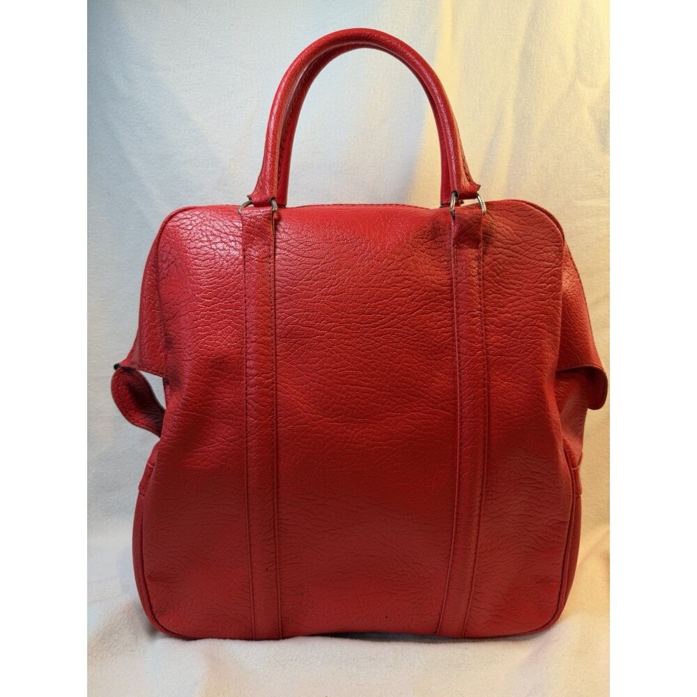 Vintage Amelia Earhart Red Carry On Overnight Bag Travel Tote w/ Keys & Tag MCM